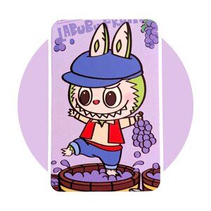 Labubu Anime Art Trading Card (KK106): Elf Monster Troll with Grapes